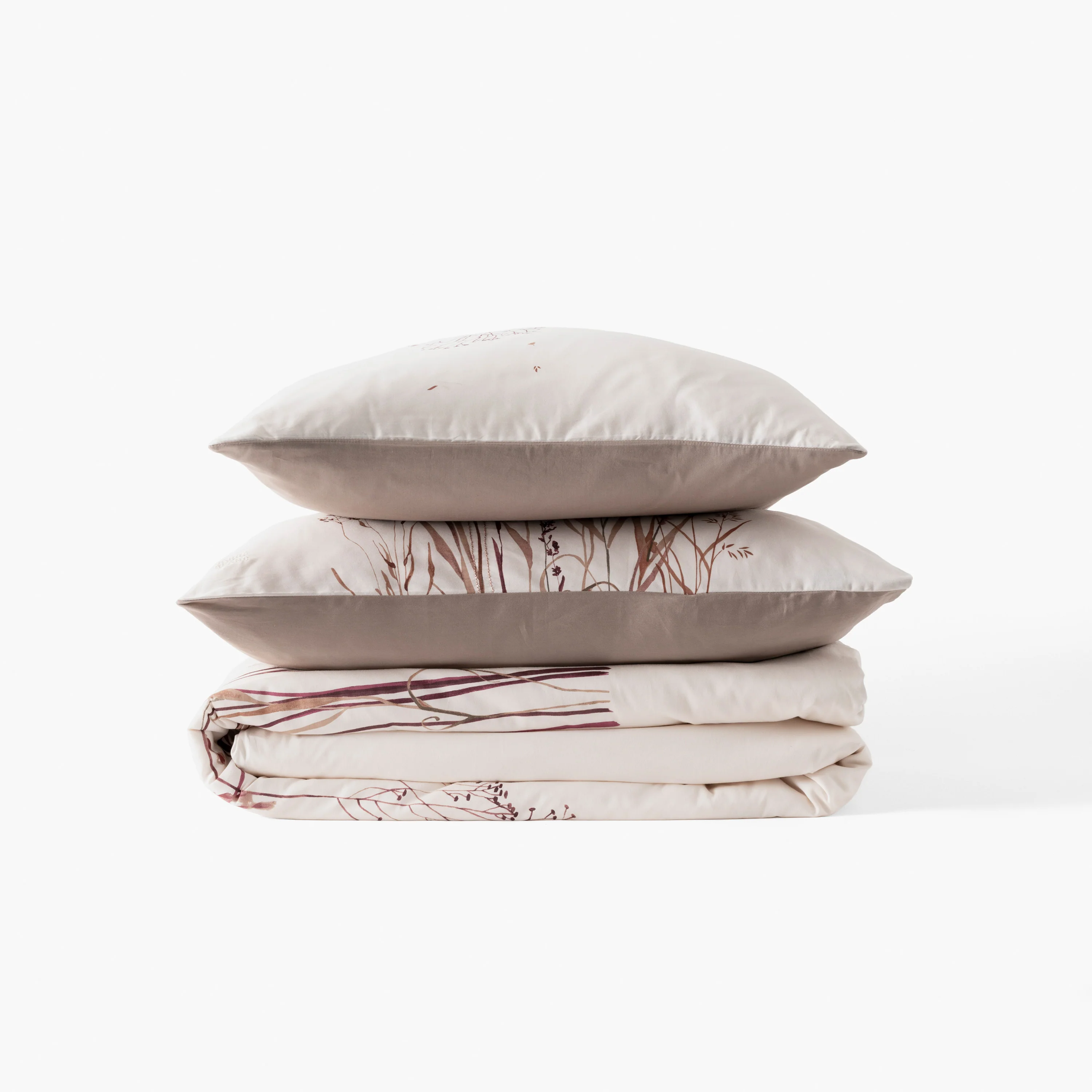 Aura Cotton Duvet Cover - Beige - Image 5